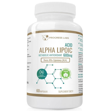 Progress Labs Alpha Lipoic Acid (ALA) 600 mg - 60 Capsules