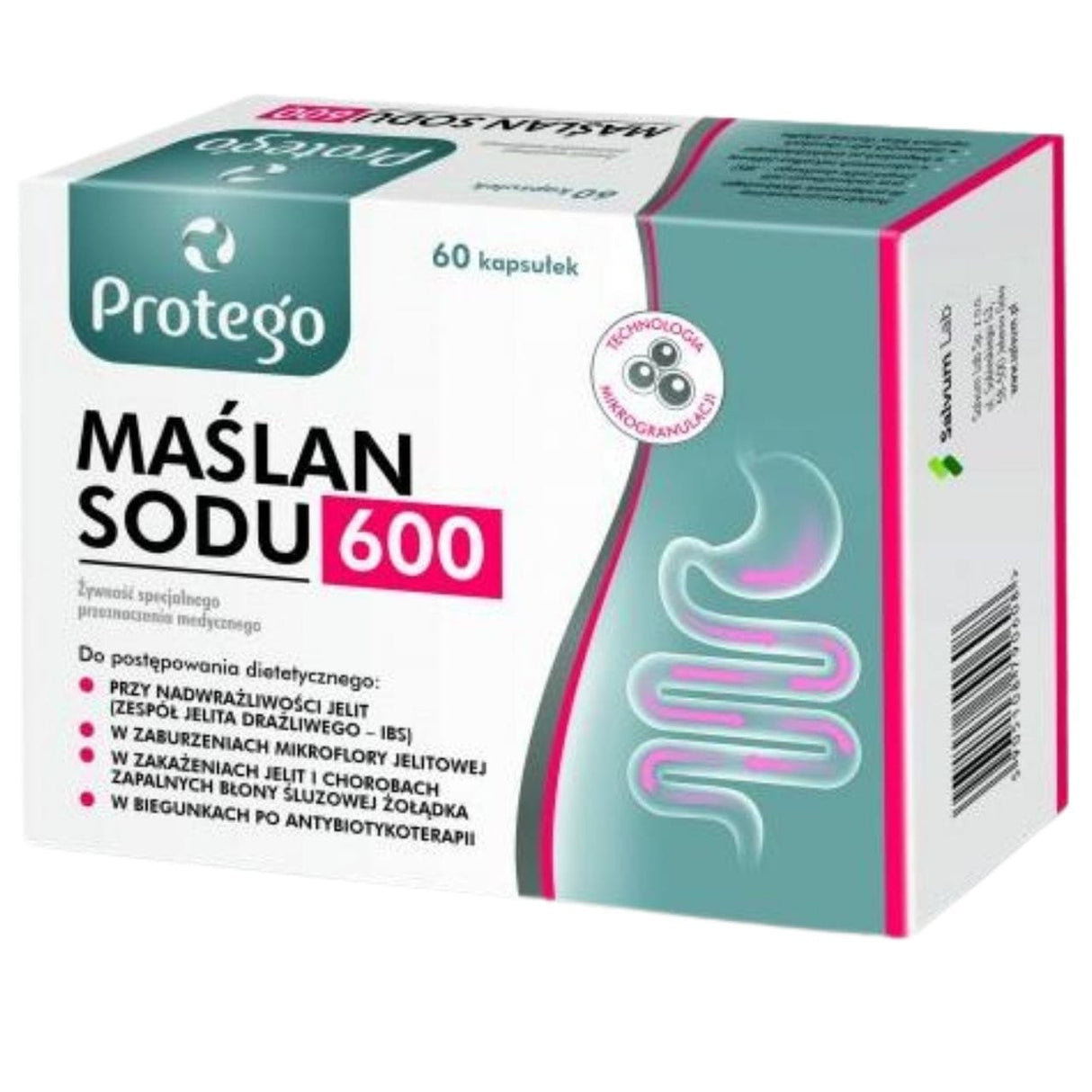 Protego Sodium Butyrate 600 mg - 60 Capsules