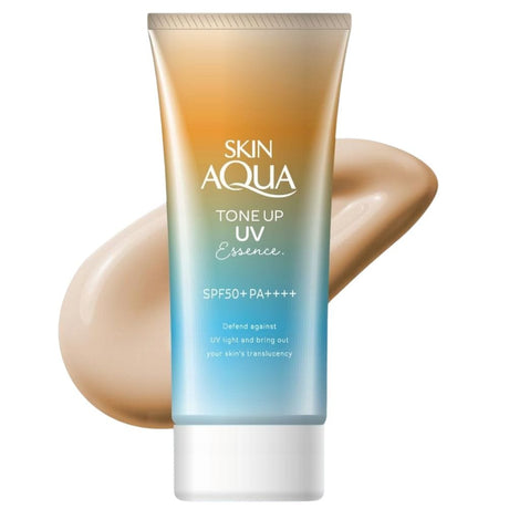 Rohto Skin Aqua Tone Up UV Essence Latte Beige SPF50+ PA++++ - 80 g
