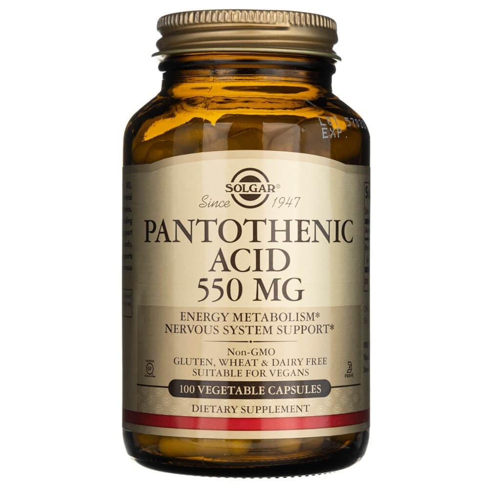 Solgar Pantothenic Acid 550 mg - 100 Capsules