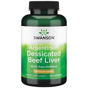 Swanson Argentinian Dessicated Beef Liver 500 mg - 120 Capsules
