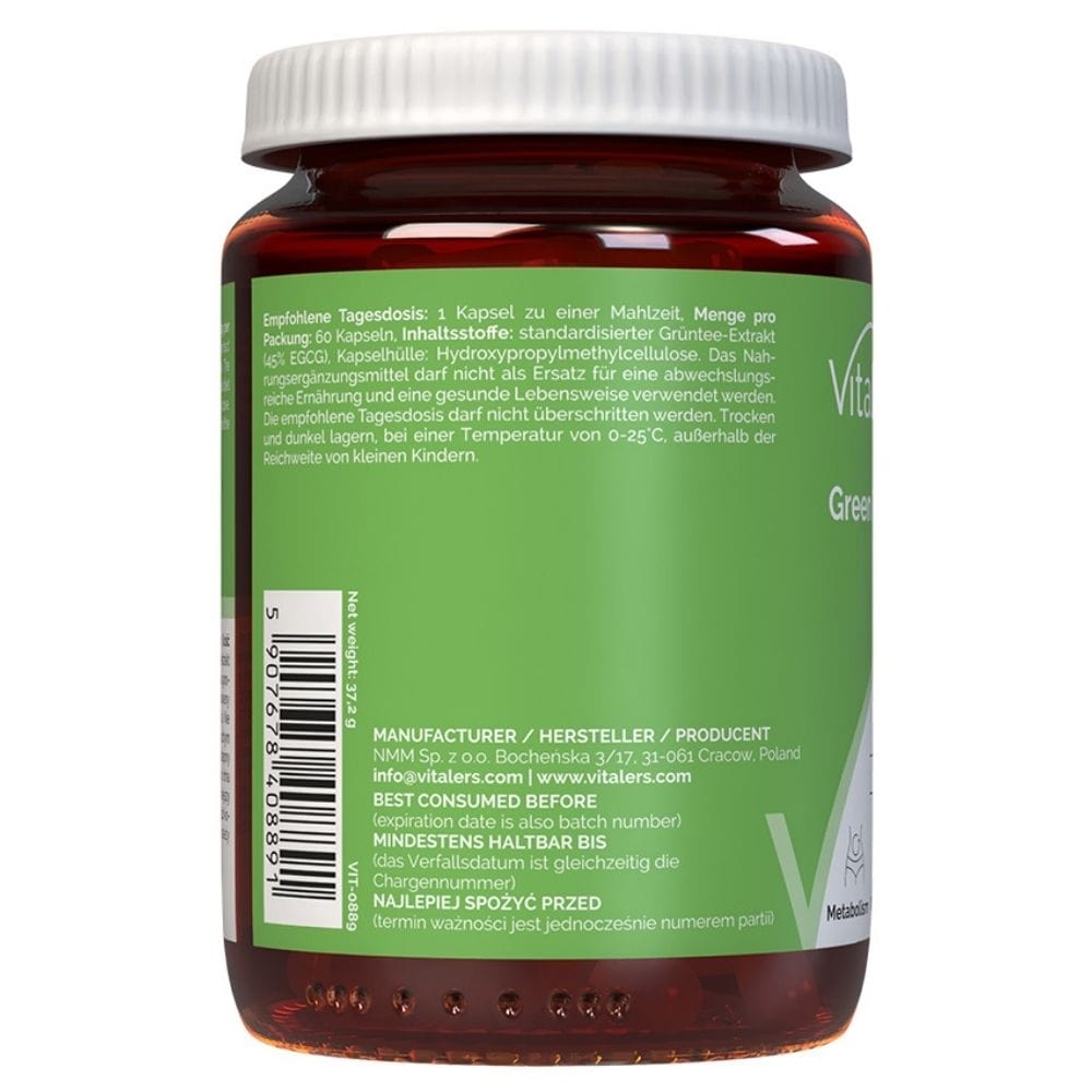 Vitaler's Green Tea 500 mg - 60 Capsules