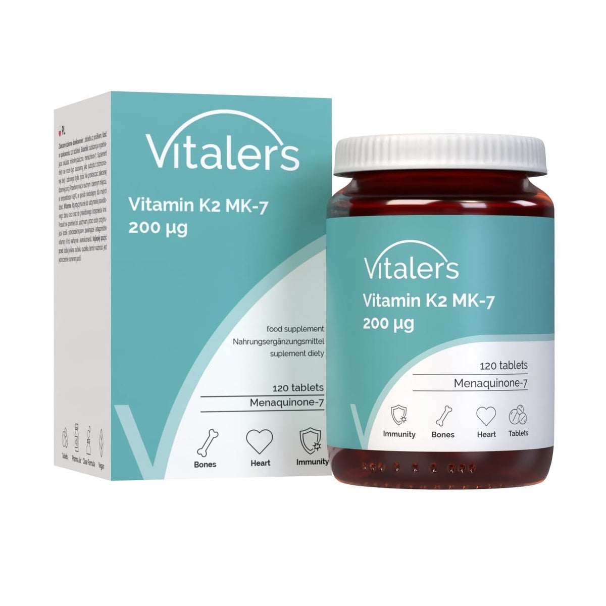Vitaler's Vitamin K2 MK-7 FORTE 200 mcg - 120 Tablets