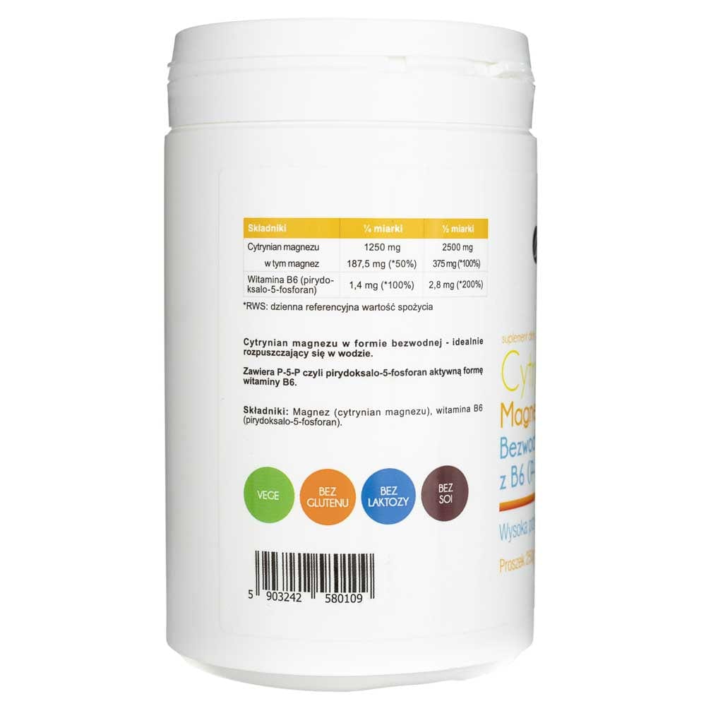 Aliness Magnesium Citrate Anhydrous with B6 (P-5-P) , powder - 250 g