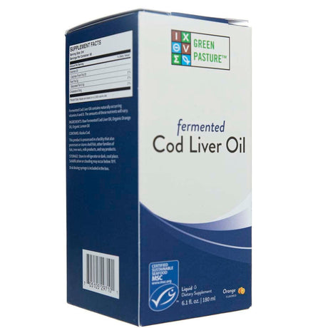 Green Pasture Fermented Cod Liver Oil, Orange - 176 ml