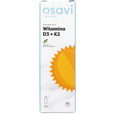 Osavi Vitamin D3 + K2, Oral Spray, Peppermint Flavour - 25 ml