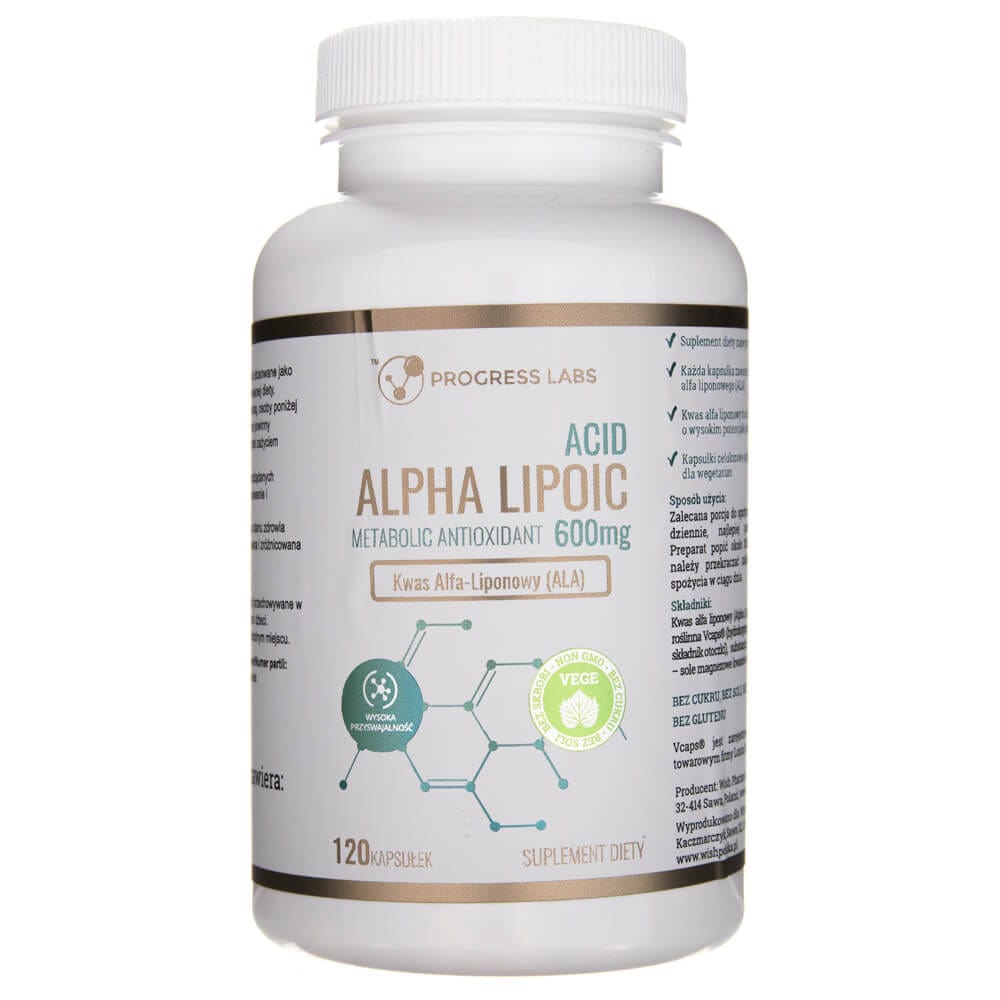 Progress Labs Acido Alfa Lipoico Ala 600 Mg 120 Capsule Medpak 4211