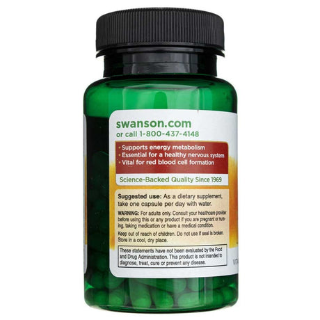 Swanson Vitamin B12 500 mcg - 100 Capsules
